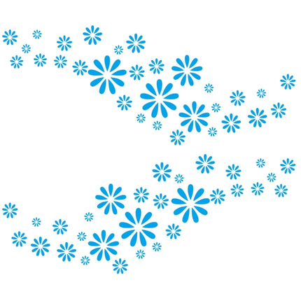 2 PCS/Set D-483 Flower Pattern Car Modified Decorative Sticker, D-483