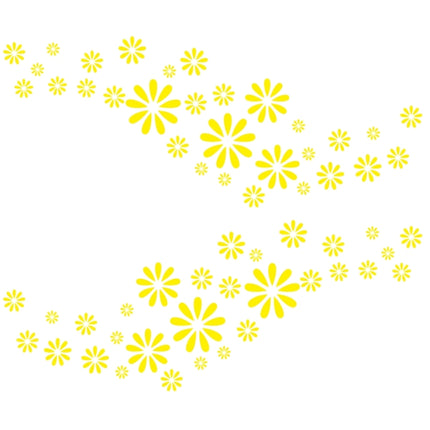 2 PCS/Set D-483 Flower Pattern Car Modified Decorative Sticker, D-483