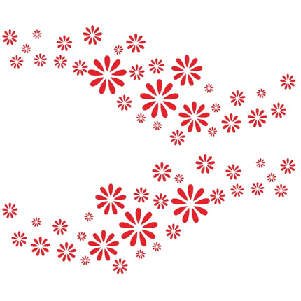 2 PCS/Set D-483 Flower Pattern Car Modified Decorative Sticker, D-483