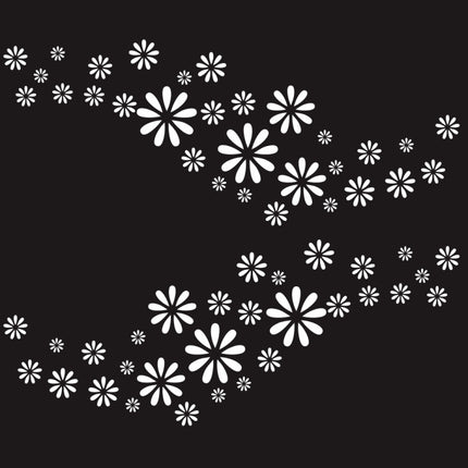 2 PCS/Set D-483 Flower Pattern Car Modified Decorative Sticker, D-483