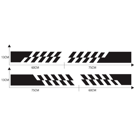 2 PCS/Set D-487 Stripe Pattern Car Modified Decorative Sticker, D-487