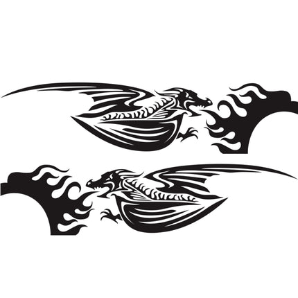 2 PCS/Set D-489 Fire-breathing Dragon Pattern Car Modified Decorative Sticker, D-489