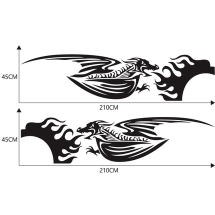 2 PCS/Set D-489 Fire-breathing Dragon Pattern Car Modified Decorative Sticker, D-489