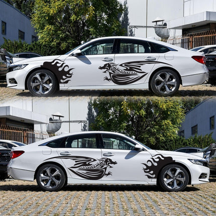 2 PCS/Set D-489 Fire-breathing Dragon Pattern Car Modified Decorative Sticker, D-489