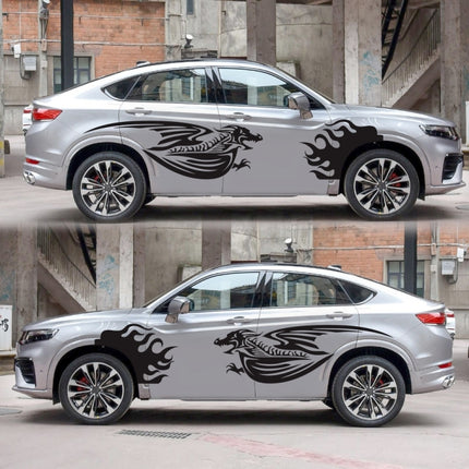 2 PCS/Set D-489 Fire-breathing Dragon Pattern Car Modified Decorative Sticker, D-489
