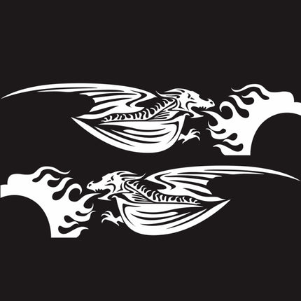 2 PCS/Set D-489 Fire-breathing Dragon Pattern Car Modified Decorative Sticker, D-489