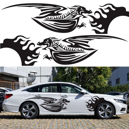2 PCS/Set D-489 Fire-breathing Dragon Pattern Car Modified Decorative Sticker, D-489