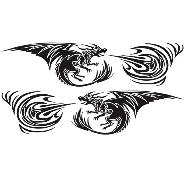 2 PCS/Set D-498 Pterosaur Spitfire Pattern Car Modified Decorative Sticker, D-498
