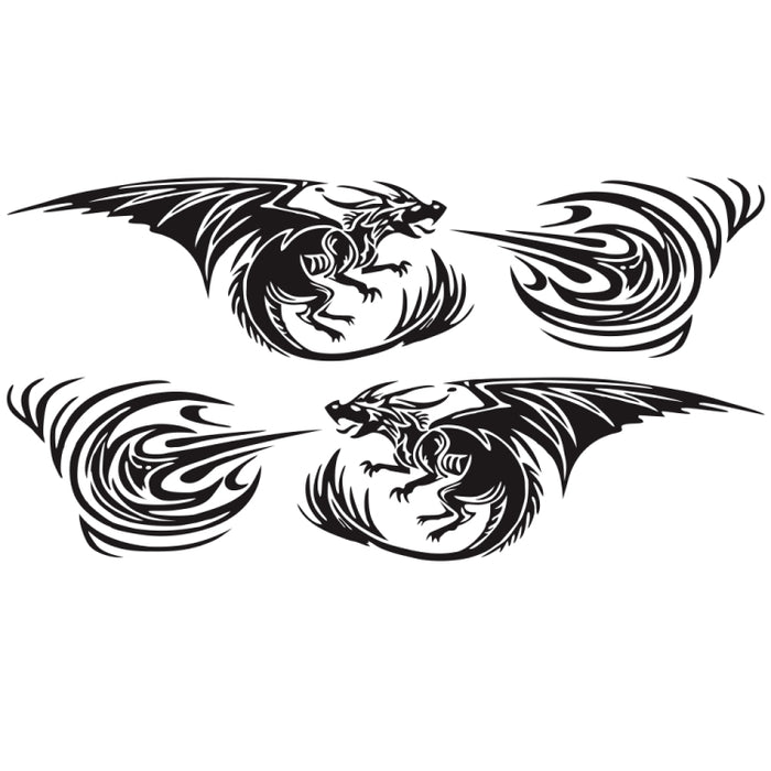 2 PCS/Set D-498 Pterosaur Spitfire Pattern Car Modified Decorative Sticker, D-498