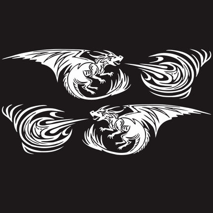 2 PCS/Set D-498 Pterosaur Spitfire Pattern Car Modified Decorative Sticker, D-498