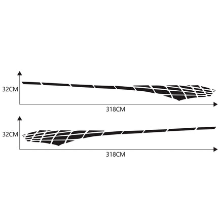 2 PCS/Set D-501 Plaid Pattern Car Modified Decorative Sticker, D-501