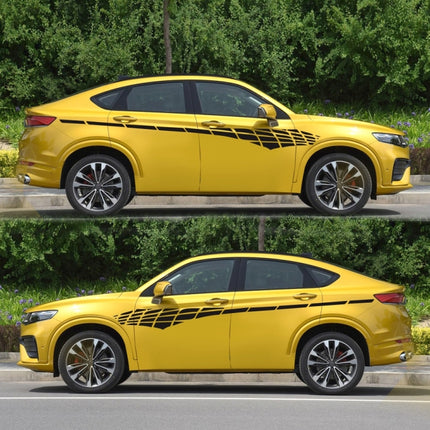 2 PCS/Set D-501 Plaid Pattern Car Modified Decorative Sticker, D-501