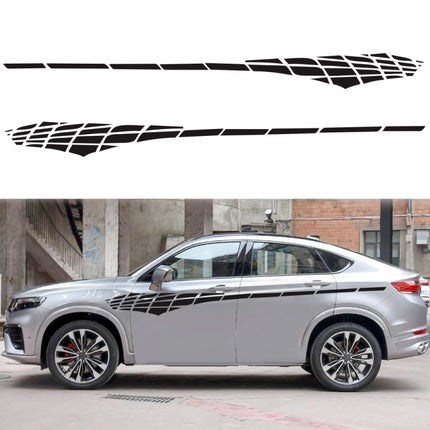2 PCS/Set D-501 Plaid Pattern Car Modified Decorative Sticker, D-501
