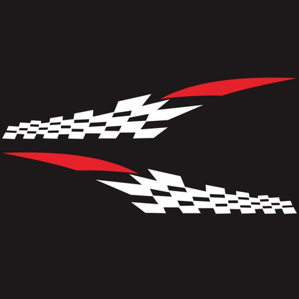 2 PCS/Set D-538 Checkered Totem Pattern Car Modified Decorative Sticker