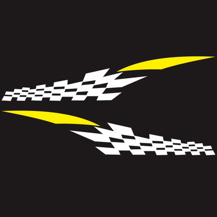 2 PCS/Set D-538 Checkered Totem Pattern Car Modified Decorative Sticker
