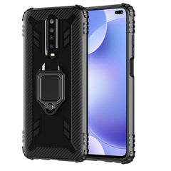 Carbon Fiber Protective Case with 360 Degree Rotating Ring Holder, For Xiaomi Redmi K30, For Xiaomi 9T & 9T Pro & Redmi K20 & Redmi K20 Pro, For Xiaomi Poco X2