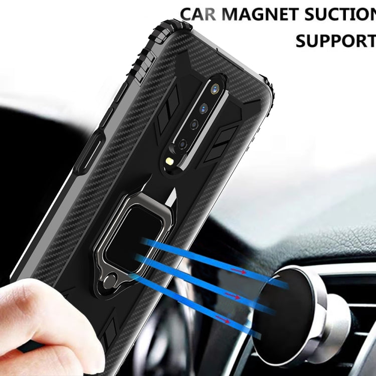 Carbon Fiber Protective Case with 360 Degree Rotating Ring Holder, For Xiaomi Redmi K30, For Xiaomi 9T & 9T Pro & Redmi K20 & Redmi K20 Pro, For Xiaomi Poco X2