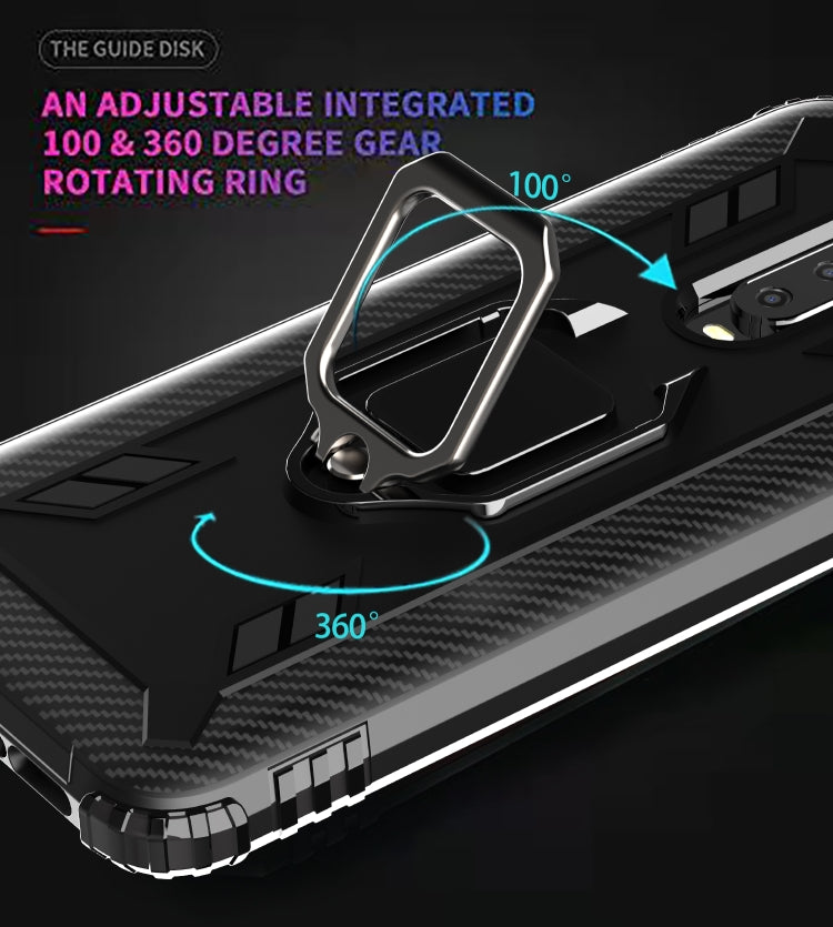 Carbon Fiber Protective Case with 360 Degree Rotating Ring Holder, For Xiaomi Redmi K30, For Xiaomi 9T & 9T Pro & Redmi K20 & Redmi K20 Pro, For Xiaomi Poco X2