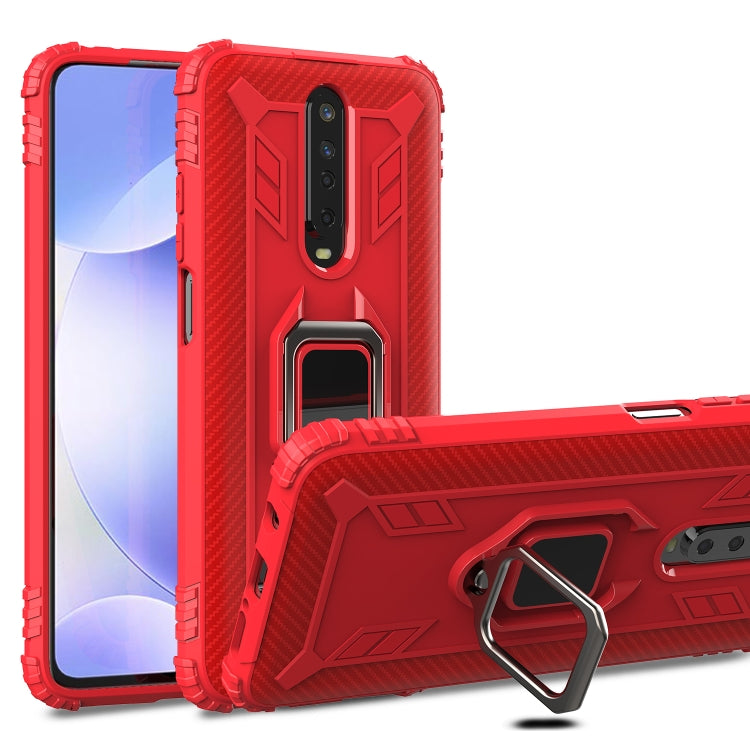 Carbon Fiber Protective Case with 360 Degree Rotating Ring Holder, For Xiaomi Redmi K30, For Xiaomi 9T & 9T Pro & Redmi K20 & Redmi K20 Pro, For Xiaomi Poco X2