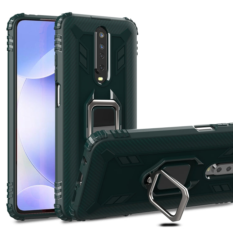 Carbon Fiber Protective Case with 360 Degree Rotating Ring Holder, For Xiaomi Redmi K30, For Xiaomi 9T & 9T Pro & Redmi K20 & Redmi K20 Pro, For Xiaomi Poco X2