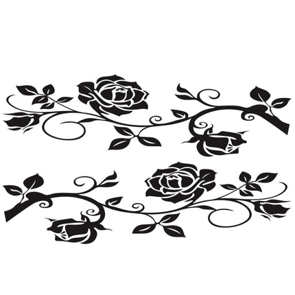 2 PCS/Set D-545 Rose Pattern Car Modified Decorative Sticker, D-545