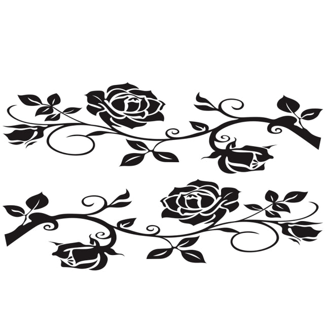 2 PCS/Set D-545 Rose Pattern Car Modified Decorative Sticker, D-545