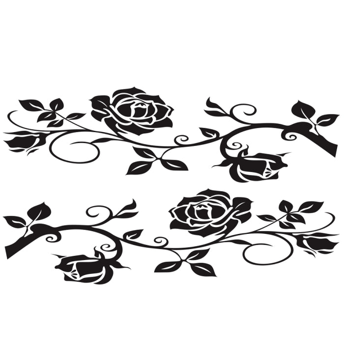 2 PCS/Set D-545 Rose Pattern Car Modified Decorative Sticker, D-545