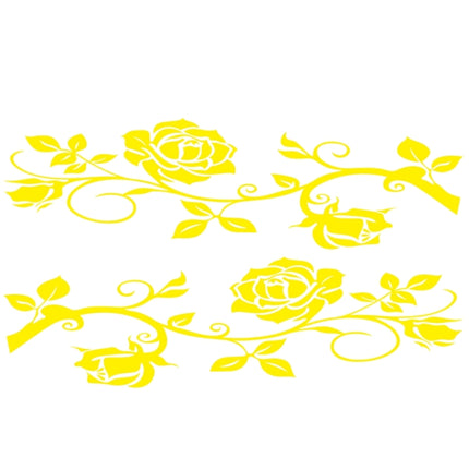 2 PCS/Set D-545 Rose Pattern Car Modified Decorative Sticker, D-545