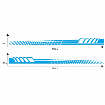 2 PCS/Set D-707 Striped Totem Pattern Car Modified Decorative Sticker, D-707