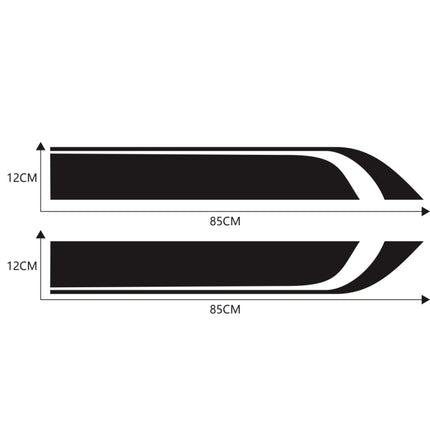 D-711 Stripe Pattern Car Modified Hood Decorative Sticker, D-711
