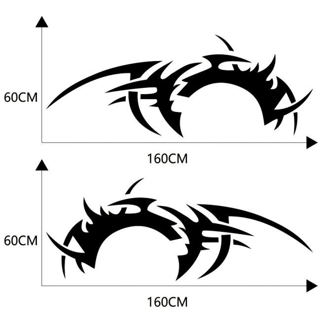 2 PCS/Set D-719 Flame Hot Wheel Pattern Car Modified Decorative Sticker, D-719