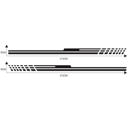 D-730 Stripe Pattern Car Modified Decorative Sticker, D-730