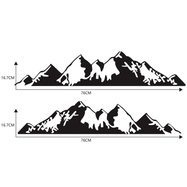 2 PCS/Set D-750 Mountain Pattern Car Modified Decorative Sticker, D-750