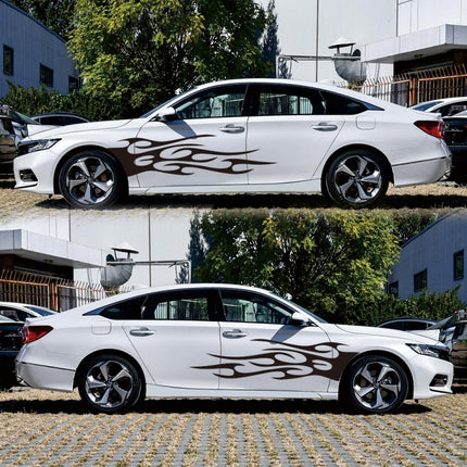 2 PCS/Set D-751 Flame Pattern Car Modified Decorative Sticker, D-751