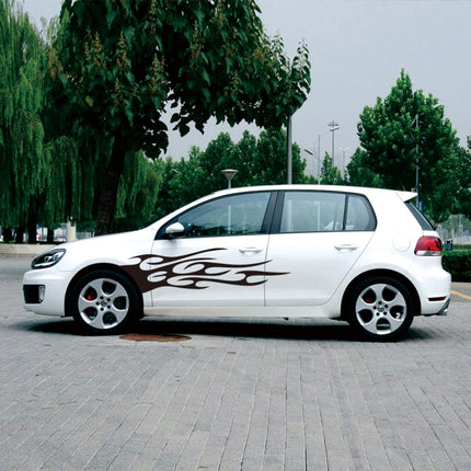 2 PCS/Set D-751 Flame Pattern Car Modified Decorative Sticker, D-751