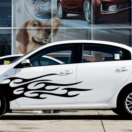 2 PCS/Set D-751 Flame Pattern Car Modified Decorative Sticker, D-751