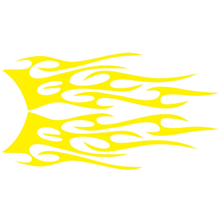 2 PCS/Set D-751 Flame Pattern Car Modified Decorative Sticker, D-751