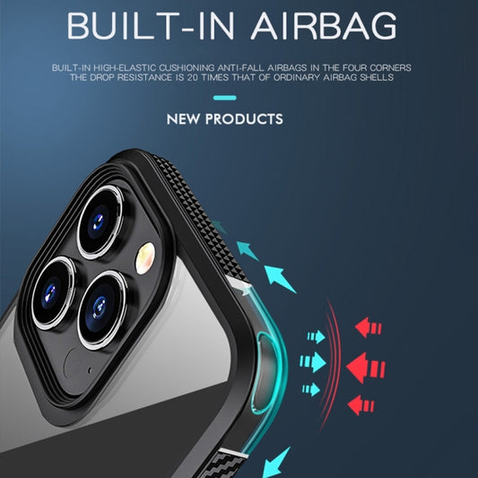 Carbon Fiber Four-corner Airbag Shockproof Case, For iPhone 14 Pro, For iPhone 14 Pro Max, For iPhone 14 Plus