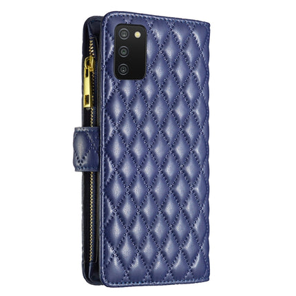 Diamond Lattice Zipper Wallet Leather Flip Phone Case, For Samsung Galaxy A03s / A02s, For Samsung Galaxy A12, For Samsung Galaxy A13 4G / 5G, For Samsung Galaxy A22 4G