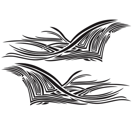 2 PCS/Set D-752 Lines Pattern Car Modified Decorative Sticker, D-752