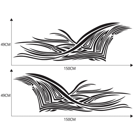 2 PCS/Set D-752 Lines Pattern Car Modified Decorative Sticker, D-752