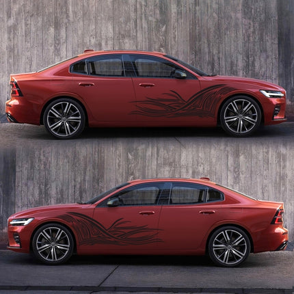 2 PCS/Set D-752 Lines Pattern Car Modified Decorative Sticker, D-752