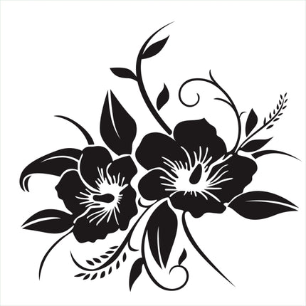 D-798 Flowers Bloom Pattern Car Modified Decorative Sticker, D-798