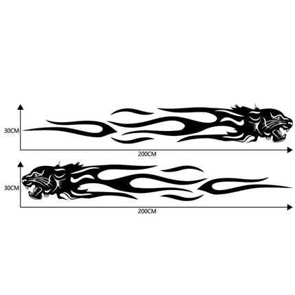 2 PCS/Set D-815 Flame Lion Pattern Car Modified Decorative Sticker, D-815