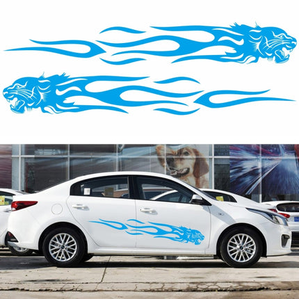 2 PCS/Set D-815 Flame Lion Pattern Car Modified Decorative Sticker, D-815