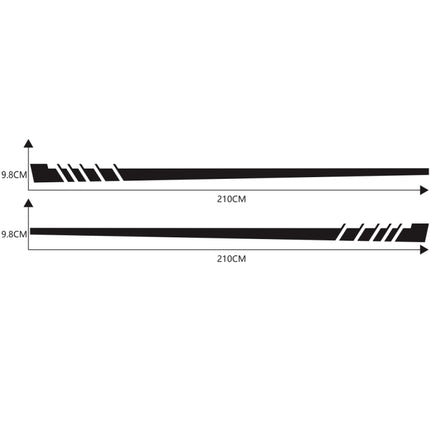 2 PCS/Set D-854 Stripe Pattern Car Modified Decorative Sticker, D-854
