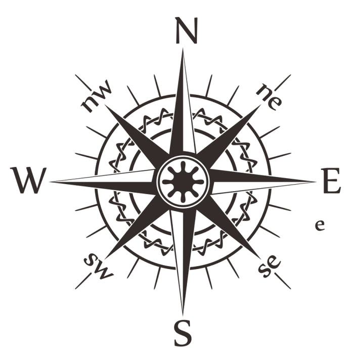 D-863 Compass Pattern Car Modified Decorative Sticker, D-863
