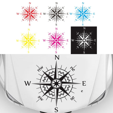 D-863 Compass Pattern Car Modified Decorative Sticker, D-863