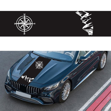 D-864 Compass Pattern Car Modified Decorative Sticker, D-864