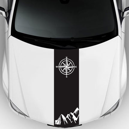 D-864 Compass Pattern Car Modified Decorative Sticker, D-864